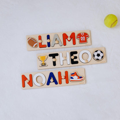 Sport Name Puzzle Rookie of the Year 1st Birthday Boy Personalized First Easter Gift