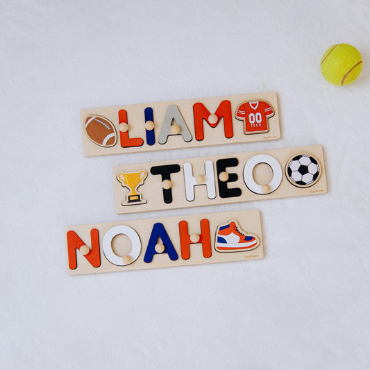 Sport Name Puzzle Rookie of the Year 1st Birthday Boy Personalized First Easter Gift