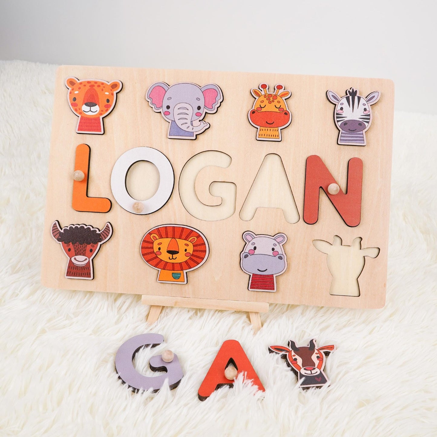 Custom Baby Name Puzzle, Personalized Kids Busy Board, Wood Baby Room Decor, Birthday Gift for Kids, Baby Shower Gift, 1st Christmas Gift