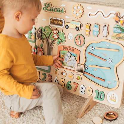 Large Busy Board Personalized Busy Board, Wooden Busy Board