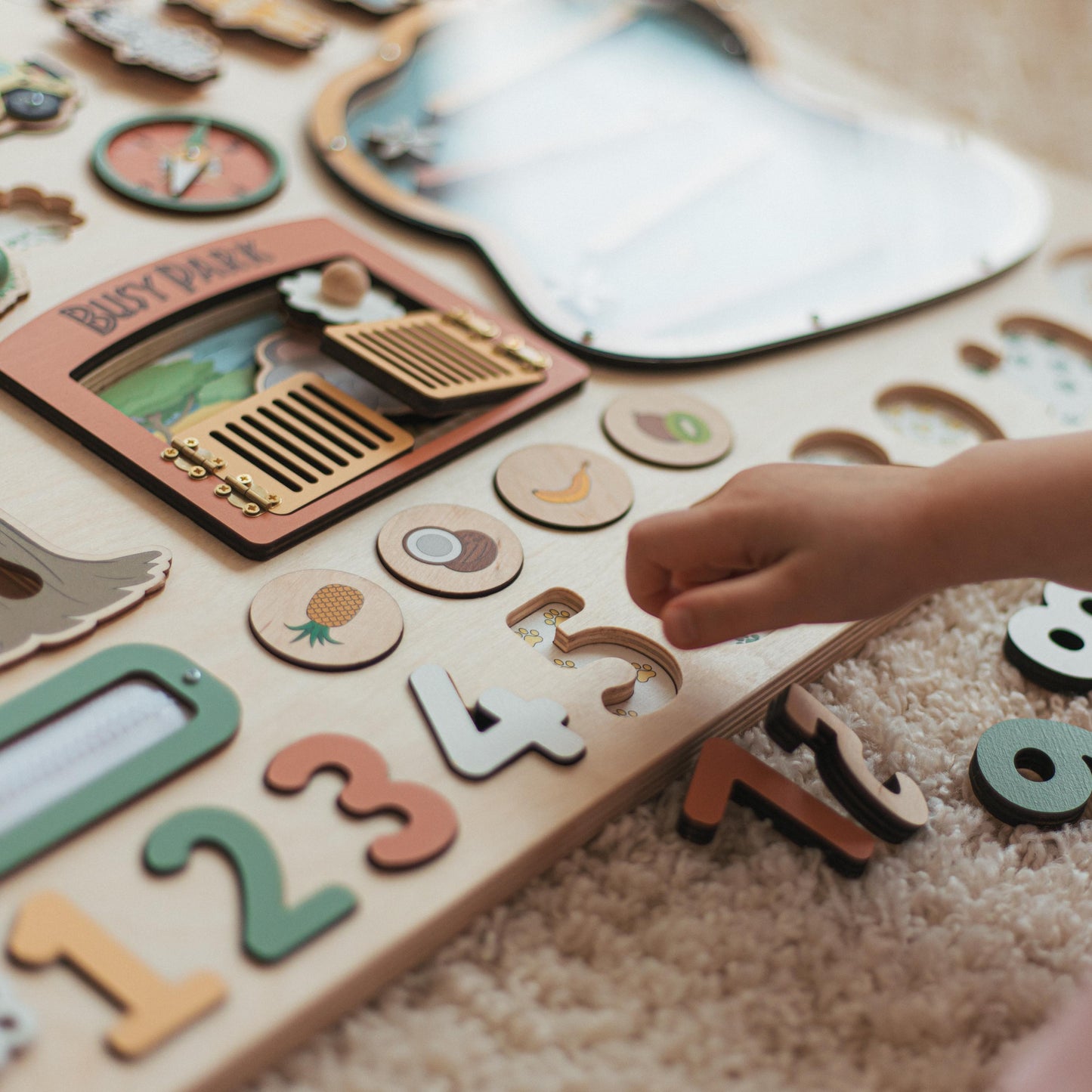 Large Busy Board Personalized Busy Board, Wooden Busy Board