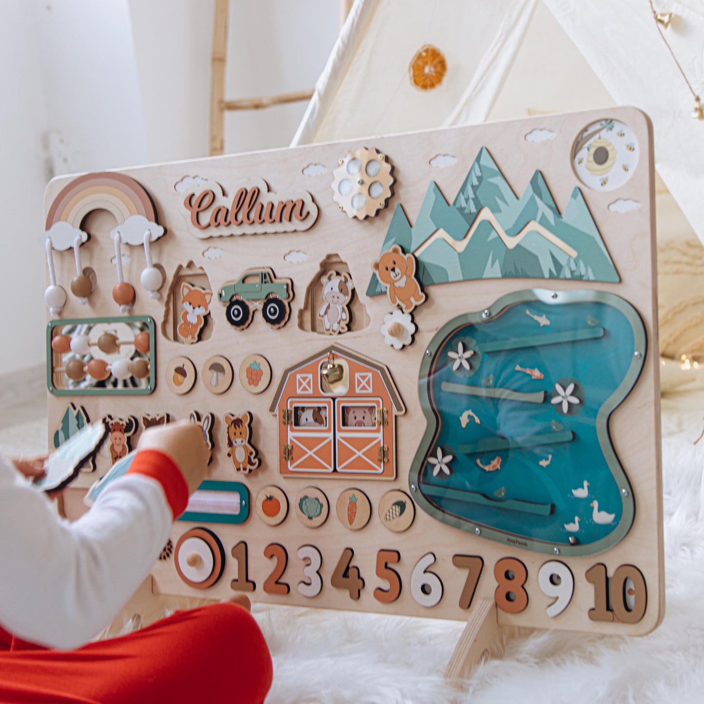 Busy Board Personalized Toddler Activity Board Montessori Board