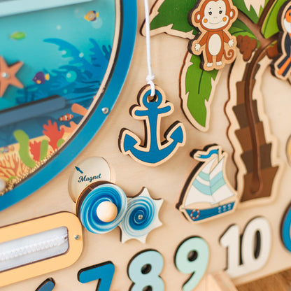 Personalized Large Busy Board - Woodland Playroom Activity Board