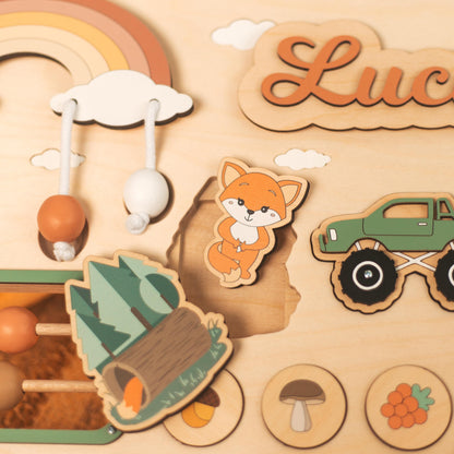 Woodland Large Busy Board by Busy Puzzle. Best Christmas Gift For Grandson.