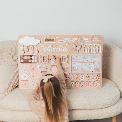 Pink Maxi Busy Board For Baby Girl
