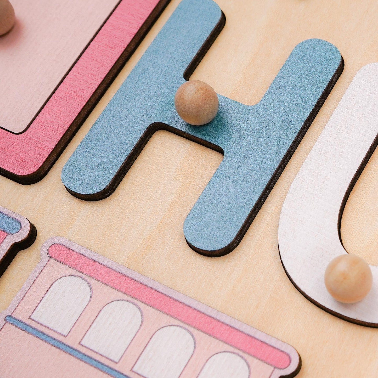 Custom Baby Name Puzzle, Personalized Kids Busy Board, Early Learning Puzzle, 1st Birthday Gift for Child, Birthday Gift, Wooden Baby Puzzle