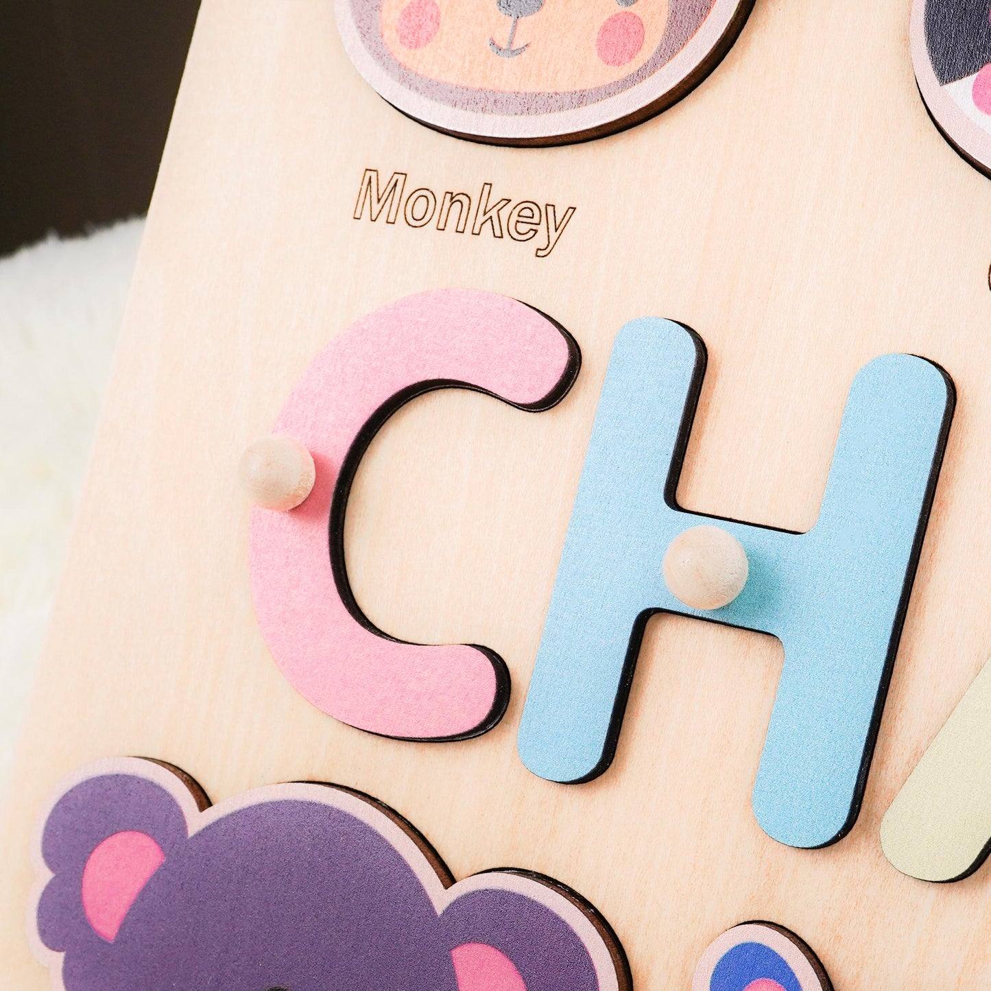 Custom Baby Name Puzzle, Personalized Kids Busy Board, Wood Baby Room Decor, Birthday Gift for Kids, Baby Shower Gift, 1st Christmas Gift