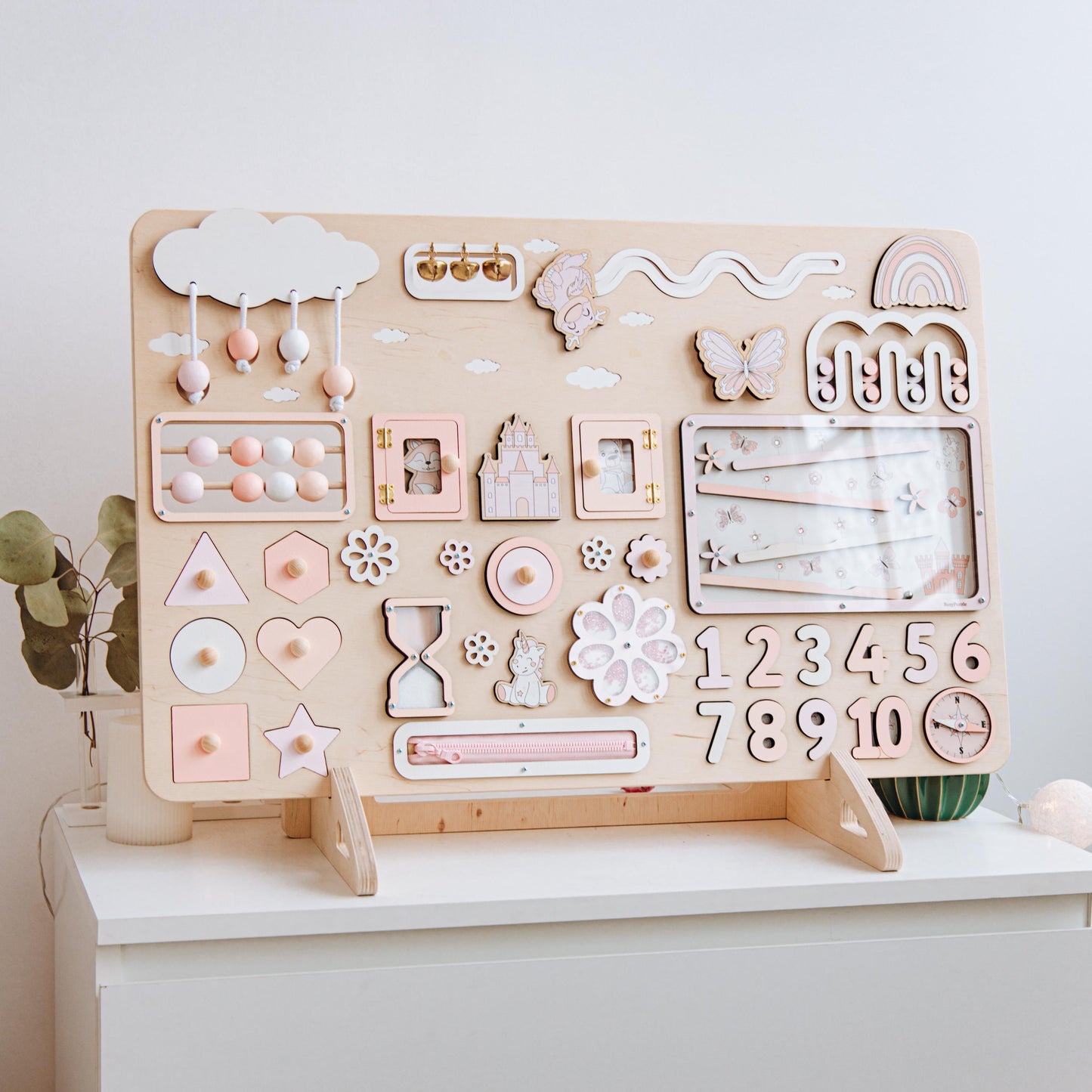 Large Busy Board Personalized Busy Board, Wooden Busy Board