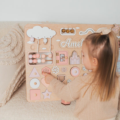 Busy Board Personalized Toddler Activity Board Montessori Board