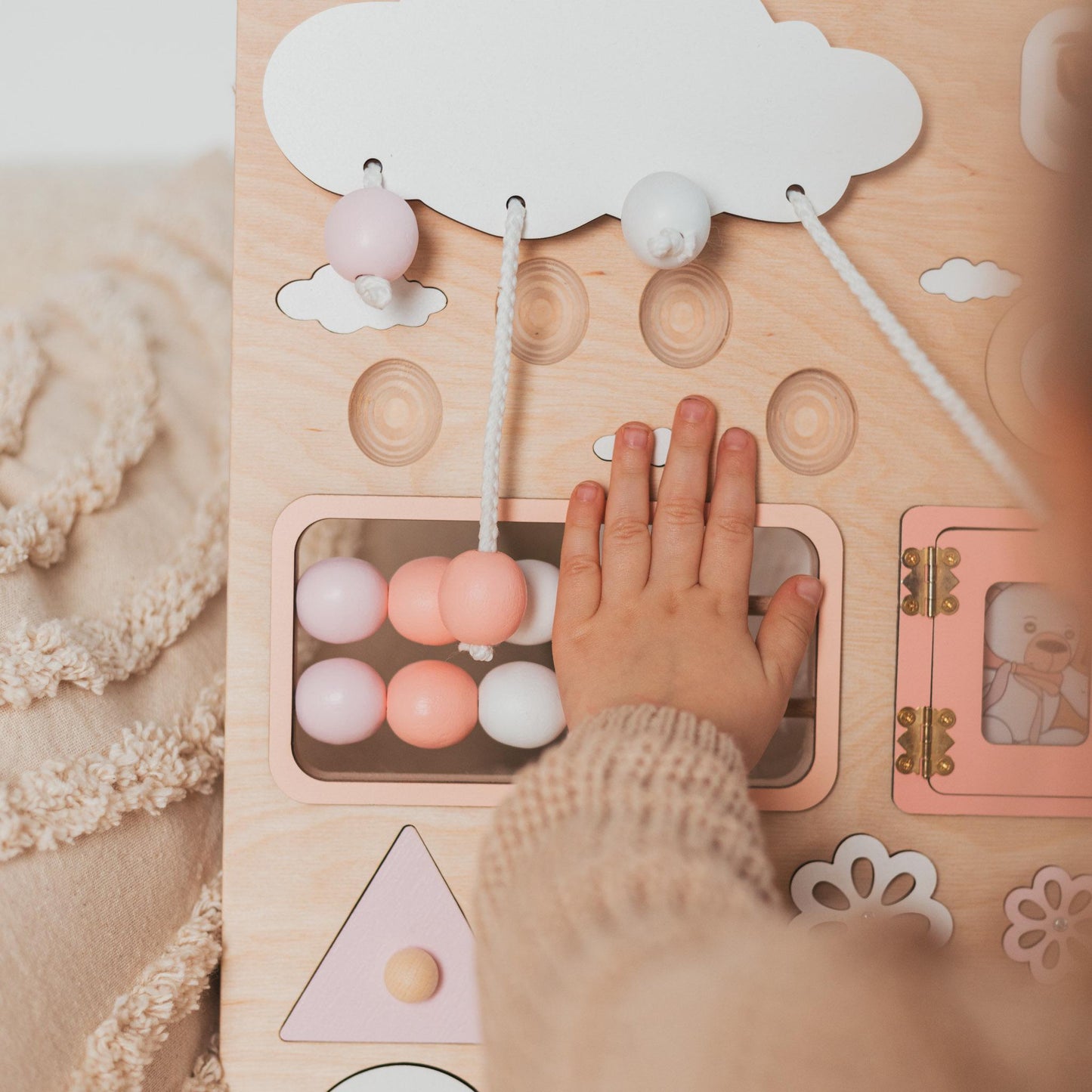 Woodland Busy Board, Custom Board, Personalized Montessori Board
