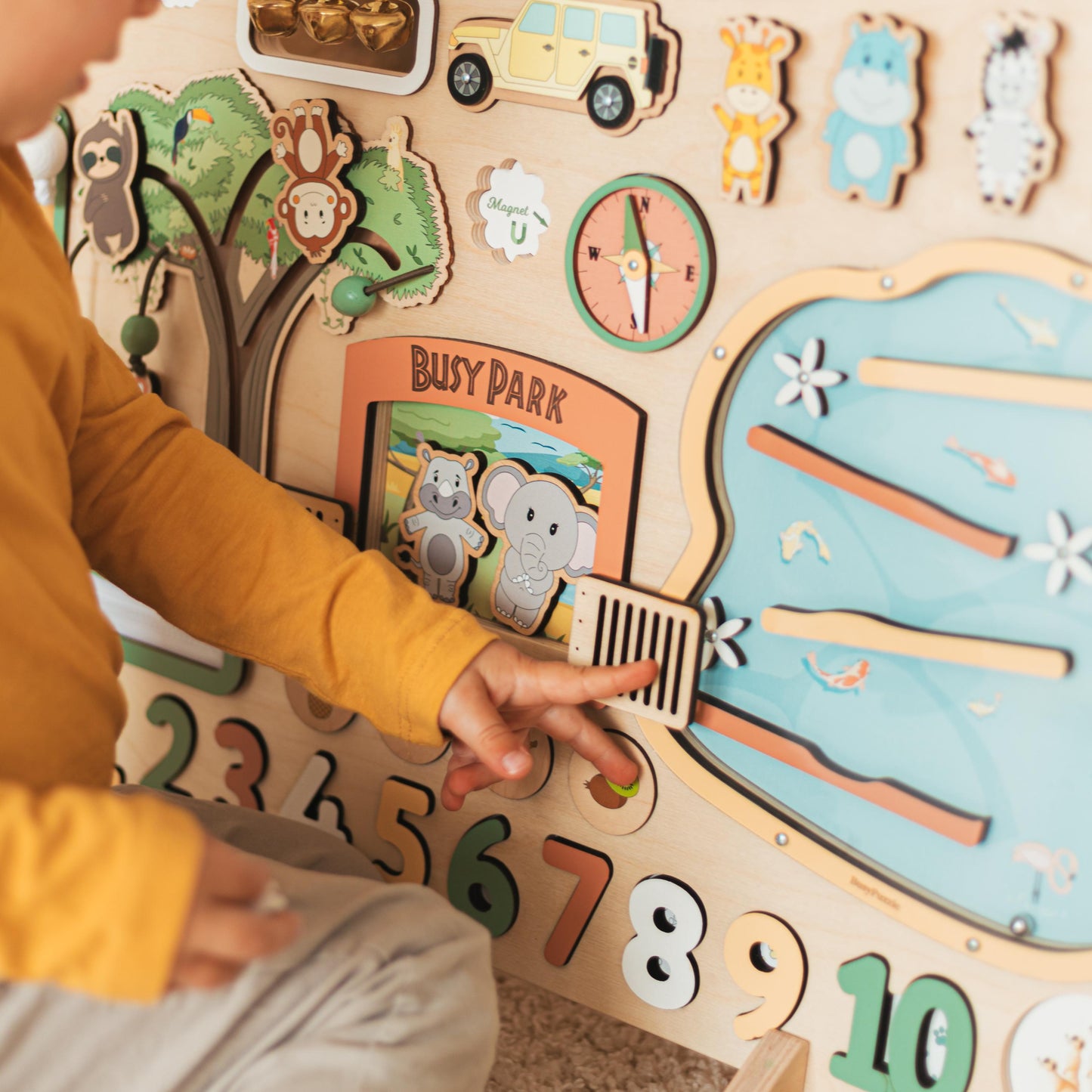 Woodland Large Busy Board by Busy Puzzle. Best Christmas Gift For Grandson.