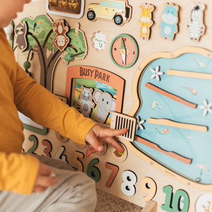 Woodland Large Busy Board by Busy Puzzle. Best Christmas Gift For Grandson.