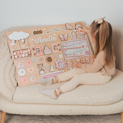 Pink Maxi Busy Board For Baby Girl