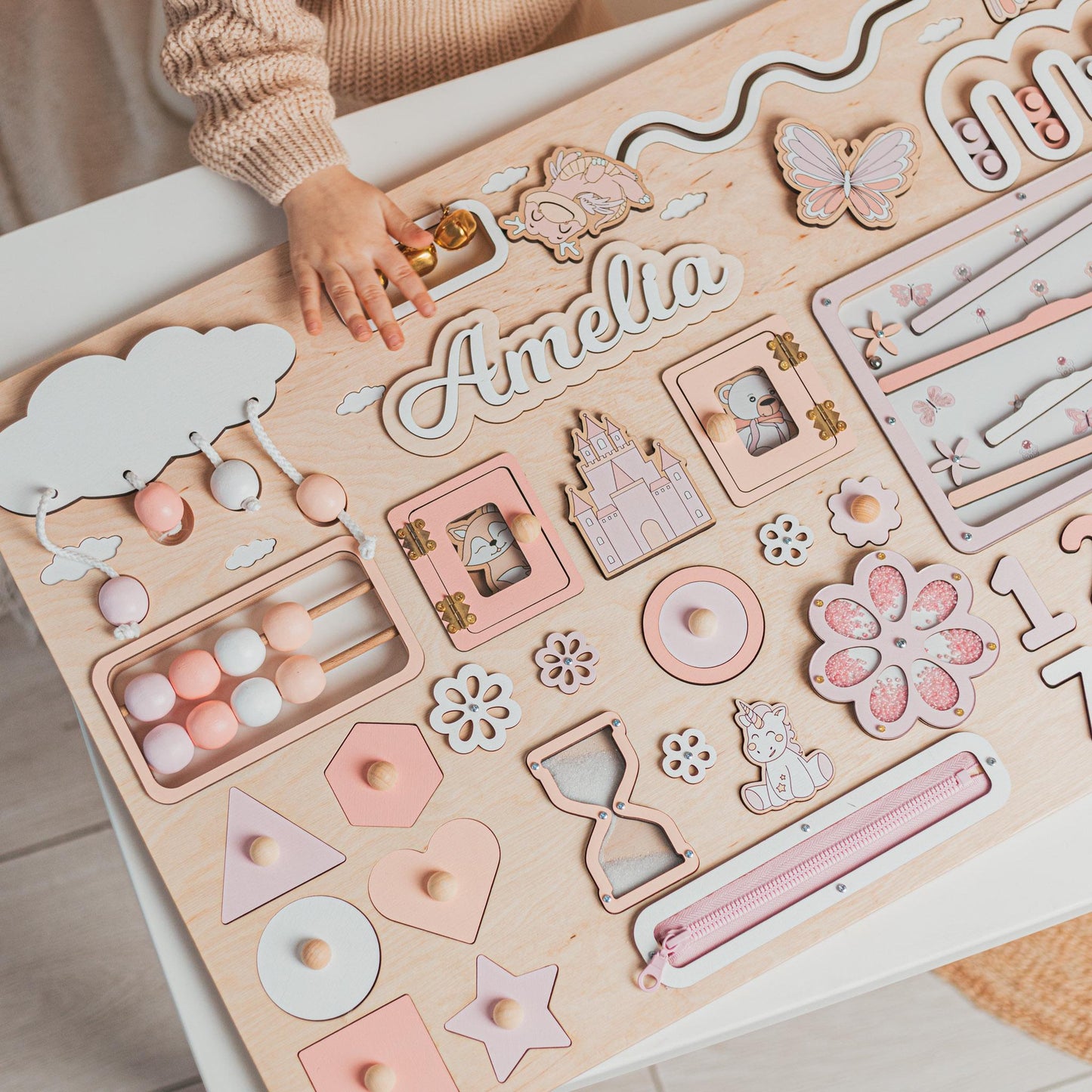 Pink Maxi Busy Board For Baby Girl