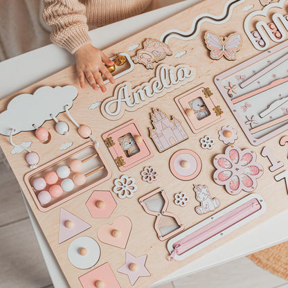 Pink Maxi Busy Board For Baby Girl
