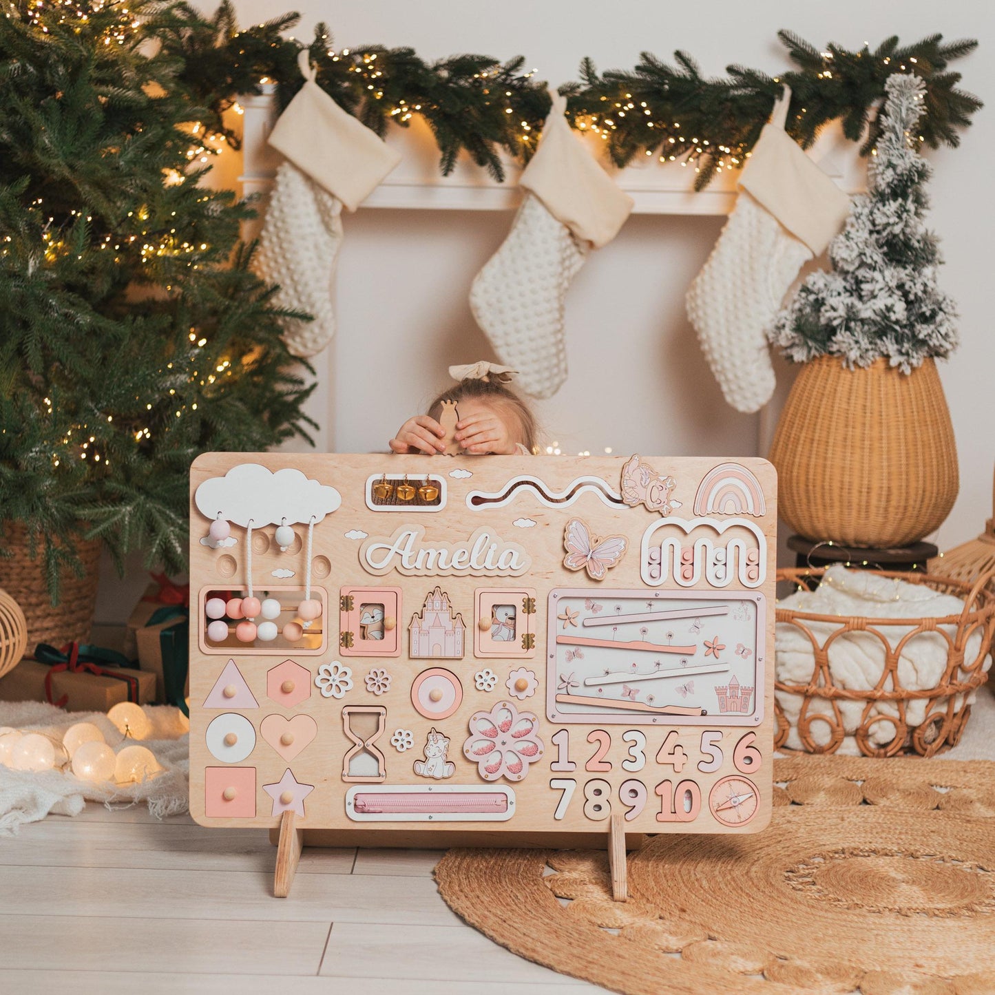 Pink Maxi Busy Board For Baby Girl