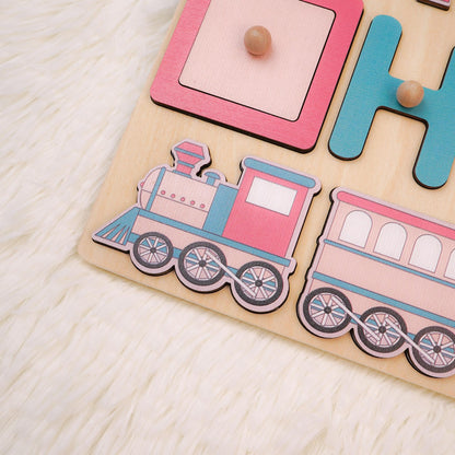 Custom Baby Name Puzzle, Personalized Kids Busy Board, Early Learning Puzzle, 1st Birthday Gift for Child, Birthday Gift, Wooden Baby Puzzle