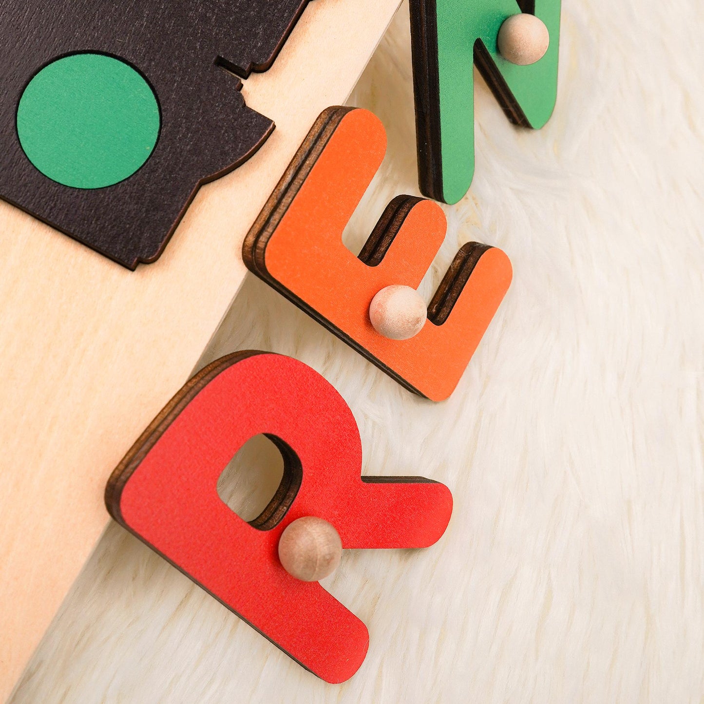 Baby Boy Name Puzzle, Personalized Kids Busy Board, Early Learning Puzzle, Child Birthday Gift , Wooden Baby Car Toy, Kids Christmas Gift