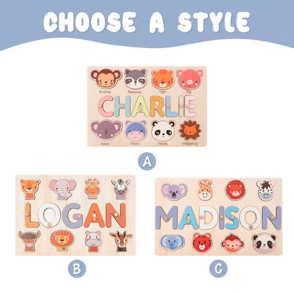 Custom Baby Name Puzzle, Personalized Kids Busy Board, Wood Baby Room Decor, Birthday Gift for Kids, Baby Shower Gift, 1st Christmas Gift