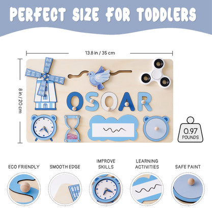 Custom Baby Name Puzzle, Personalized Kids Busy Board, 1st Birthday Toys, Gifts for Toddler, Baby Birthday Gift, Christmas Gift for Baby
