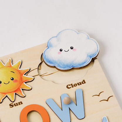 Personalized Baby Name Puzzle, Custom Wooden Montessori Toy, Busy Board Puzzle, Baby First Birthday Gift, Educational Keepsake Toddler