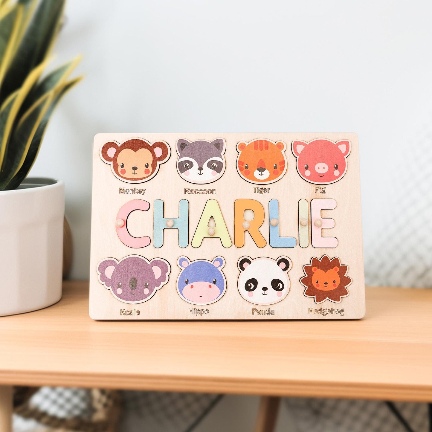 Custom Baby Name Puzzle, Personalized Kids Busy Board, Wood Baby Room Decor, Birthday Gift for Kids, Baby Shower Gift, 1st Christmas Gift