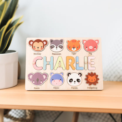 Custom Baby Name Puzzle, Personalized Kids Busy Board, Wood Baby Room Decor, Birthday Gift for Kids, Baby Shower Gift, 1st Christmas Gift