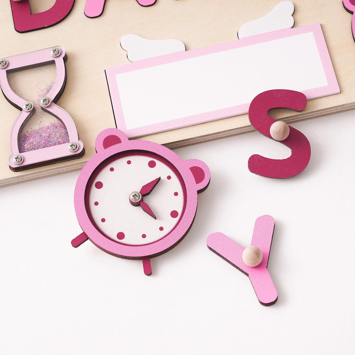 Personalized Baby Girl Name Puzzle, Custom Kids Busy Board for Learning, Toddler Gifts for Girls, Baby Birthday Gift, Baby Christmas Gift