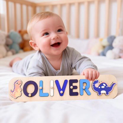 Custom Baby Boy Name Puzzle, Personalized Kids Busy Board, Birthday Gift for Kids, Baby Shower Gift, 1st Birthday Gift, 1st Grandson gift