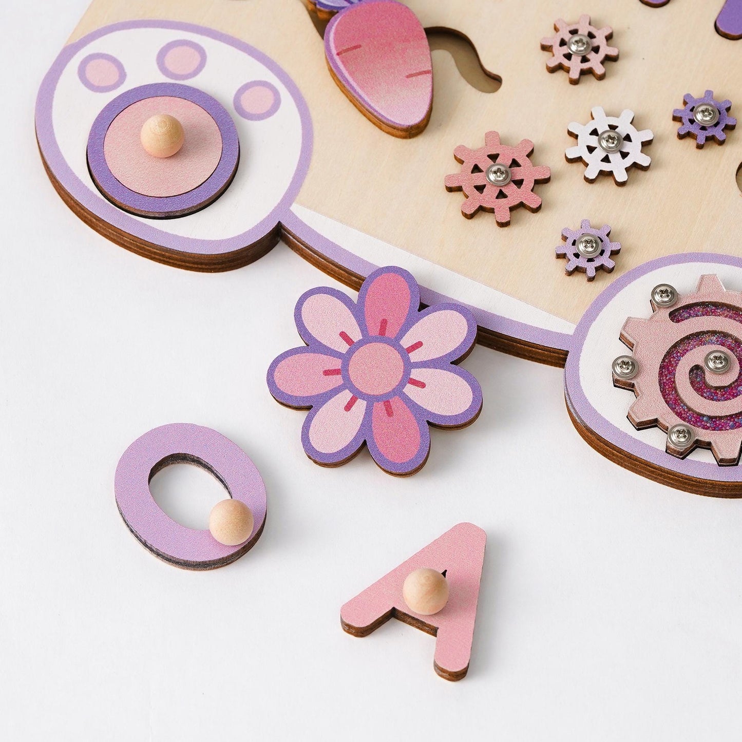 Custom Easter Baby Name Puzzle, Personalised Kids Busy Board, Wooden Baby Toy, First Easter Gift for Kids, Baby Girl 1st Birthday Gift