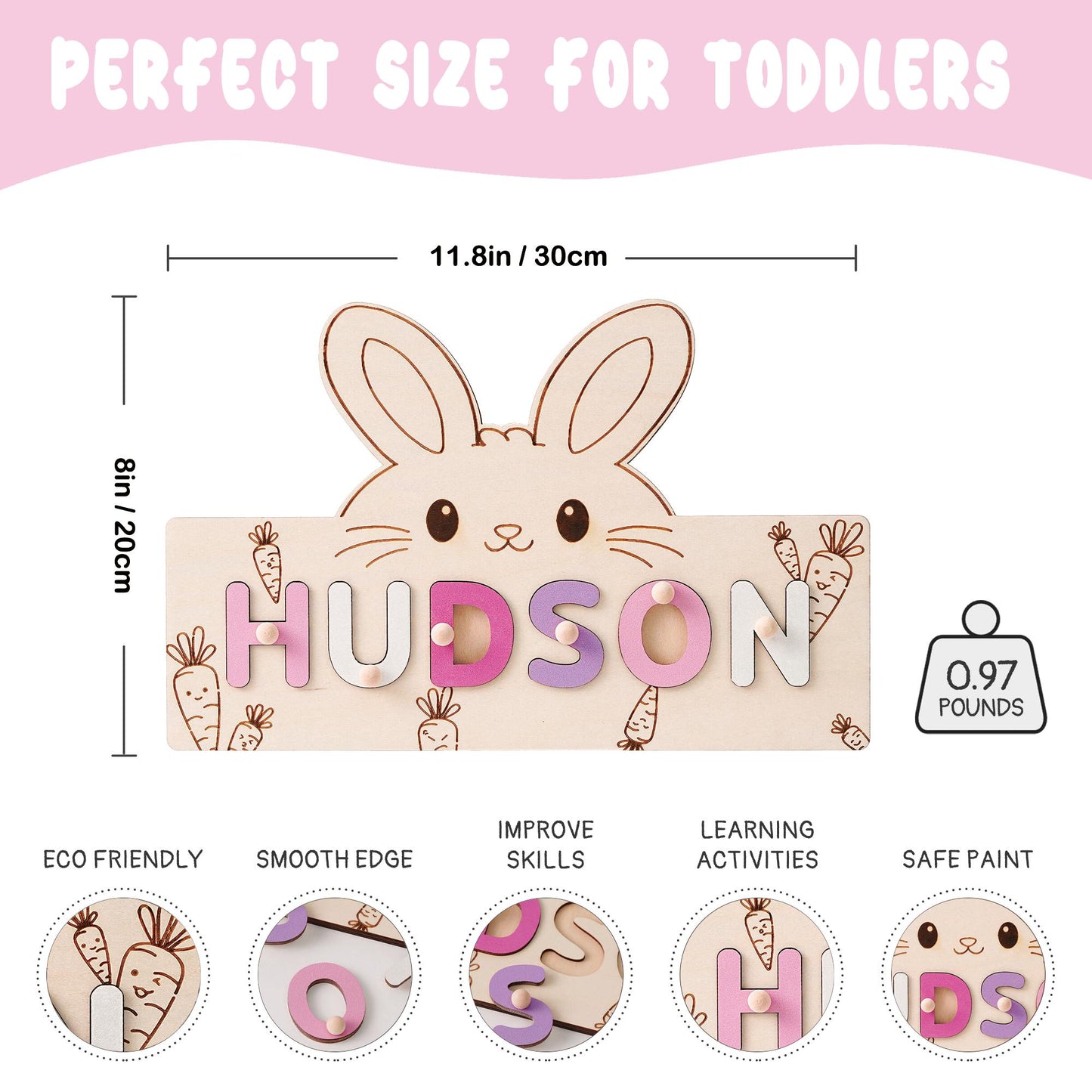 Custom Baby Name Puzzle, Personalized Kids Busy Board, Christmas Gift for Kids, Baby Shower Gift, 1st Birthday Gift, Animal Puzzle Toddler