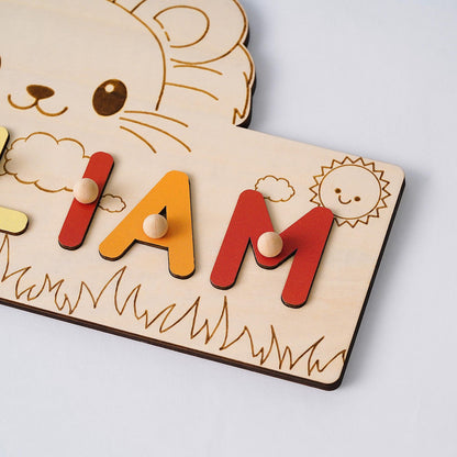 Personalized Baby Name Puzzle, Baby Busy Board, Wooden Puzzle Toddler, Custom baby gifts, 1st Baby Boy birthday gift, Unique New Baby Gift