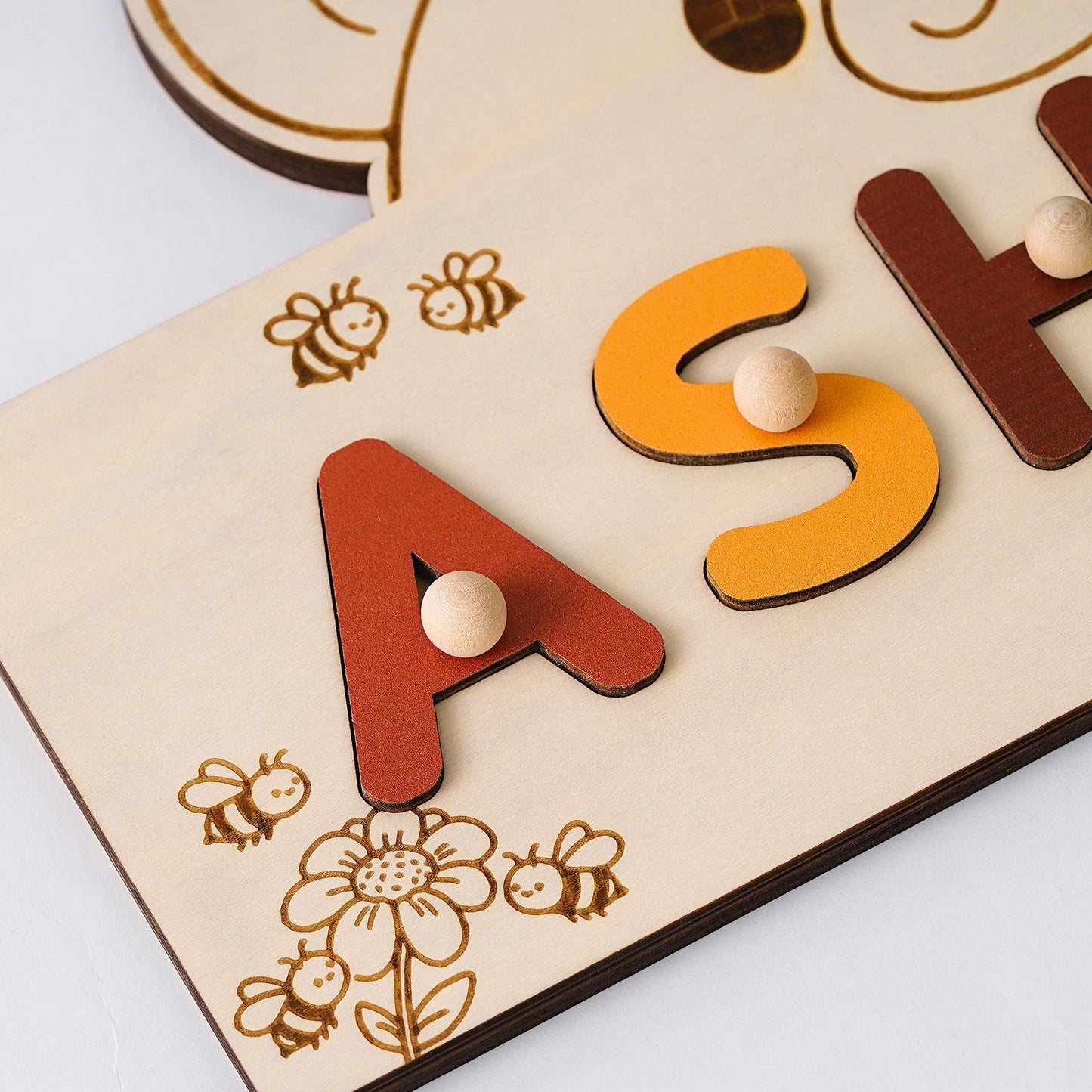 Custom Baby Name Puzzle, Educational Wooden Kids Busy Board, Animal Theme Toddler Toy, 1st birthday gift, Baby Shower Gift, Nursery Decor