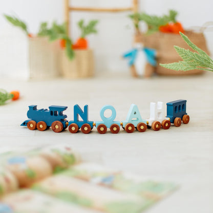 Custom Train Toy with Name. Baby Boy Gift. Toddler Toy. Safari Theme Nursery Decor. Baby Shower Gift. Birthday Boy Gift 1 2 3 Year Old.