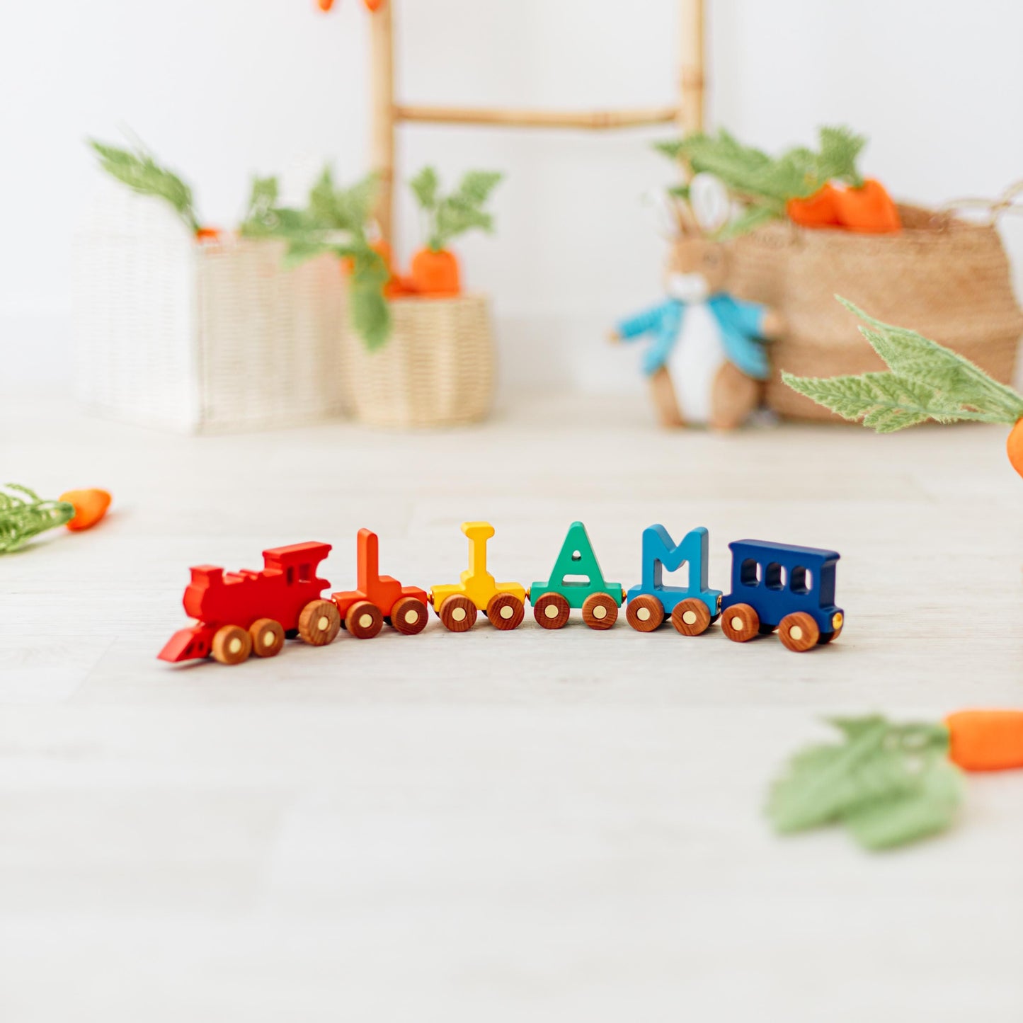 Custom Train Toy with Name. Baby Boy Gift. Toddler Toy. Safari Theme Nursery Decor. Baby Shower Gift. Birthday Boy Gift 1 2 3 Year Old.