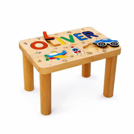 Personalized Name Puzzle Stool: Built to Last for Years