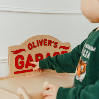 Personalized Toy Car Garage, Wooden Parking Garage With Ramps, Toy Car Storage Organizer, Toddler Boy Gift