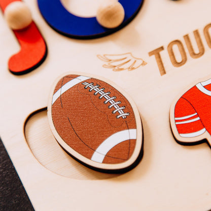 Personalized Baseball Name Puzzle, Wooden Sports Toy for Toddlers, First Birthday Boy Gift
