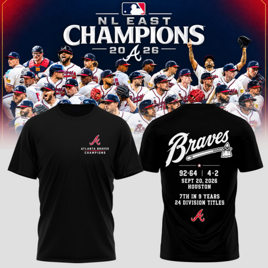 Atlanta Braves - 2026 NL East Champions T-Shirt | TD35
