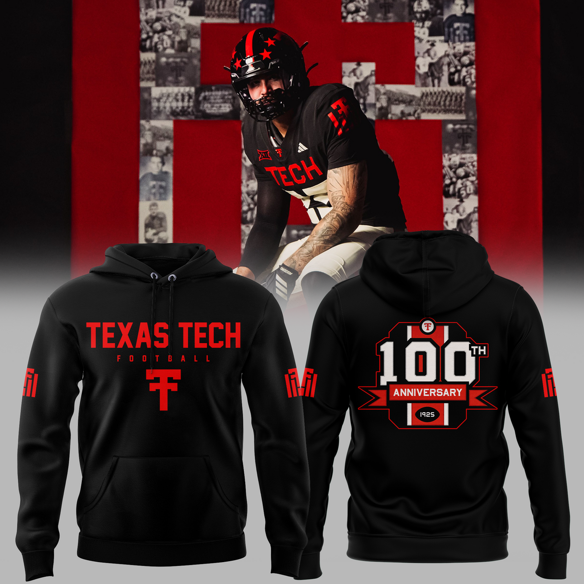 Texas Tech Red Raiders 100th Anniversary Limited Edition Combo Hoodie | KI25