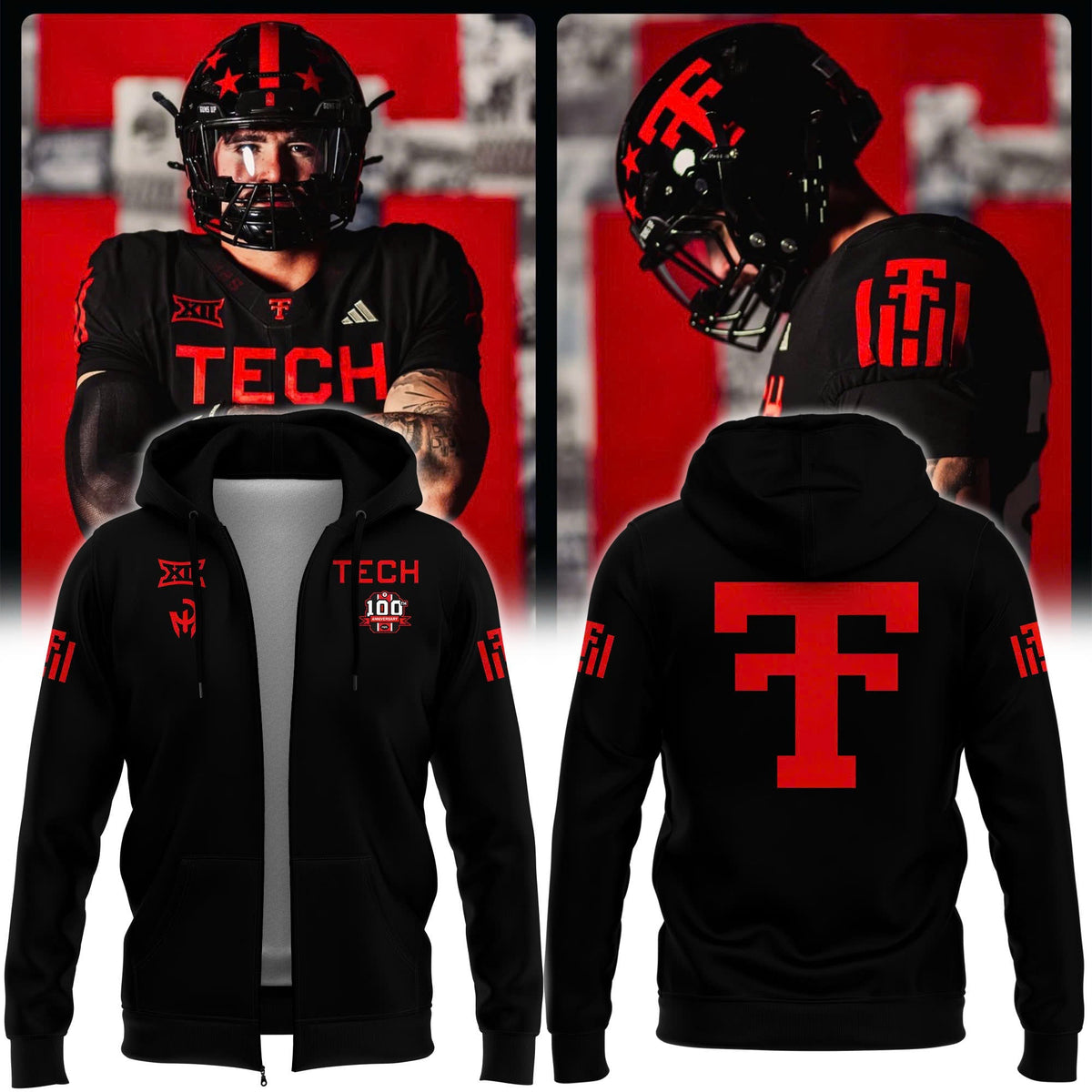 Special New The 100th Anniversary Ŧhrowbacks Zip Hoodie
