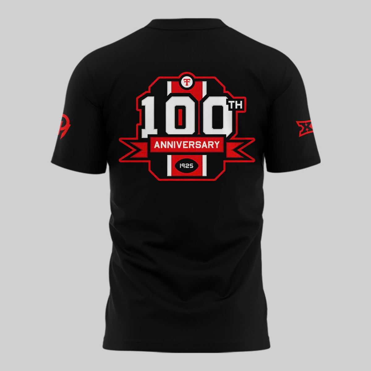 Black Texas Tech Red Raiders 100th Anniversary Tshirt