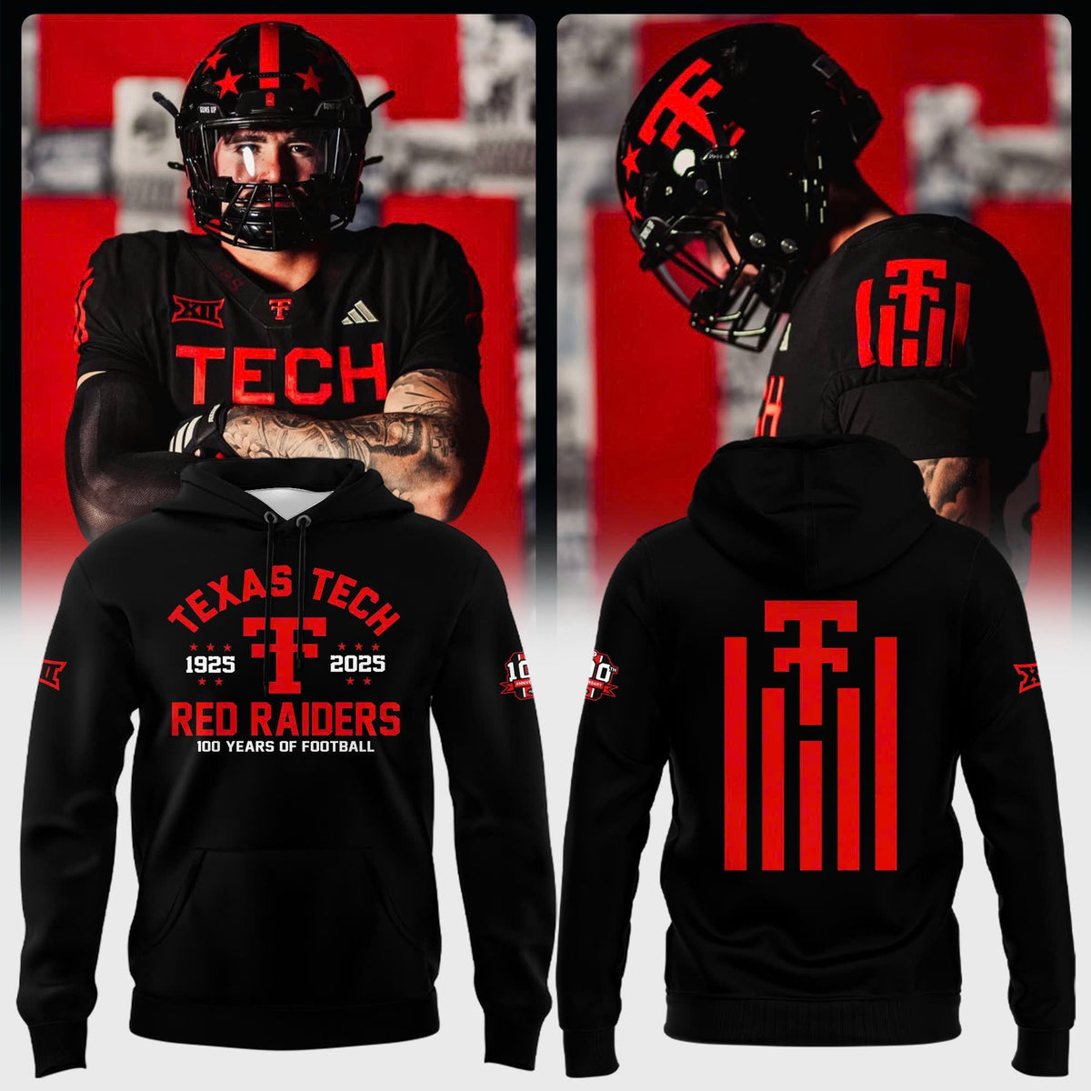 Texas Tech Red Raiders 100th Anniversary Limited Edition Combo Hoodie | SK44
