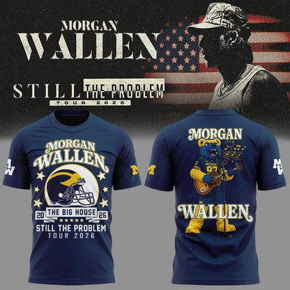 Morgan Wallen x Michigan Football Still The Problem Tour 2026 Limited Shirt | PG59