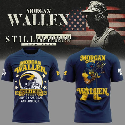 Morgan Wallen x Michigan Football Still The Problem Tour 2026 Limited Shirt v4 | TY52