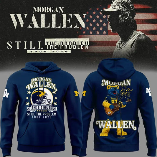 Morgan Wallen x Michigan Football Still The Problem Tour 2026 Limited Hoodie v2 | QE30