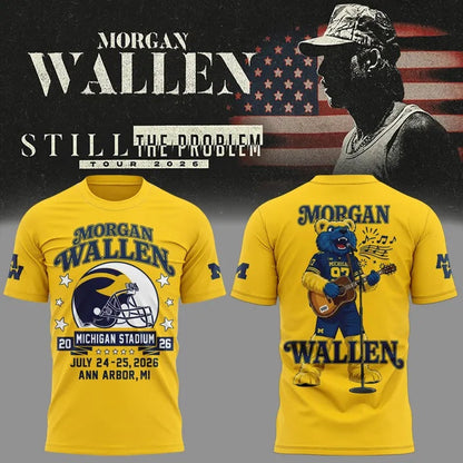 Morgan Wallen x Michigan Football Still The Problem Tour 2026 Limited Shirt v2 | VL16