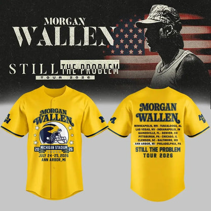 Morgan Wallen x Michigan Football Still The Problem Tour 2026 Limited Jersey NN v4 | ZK75