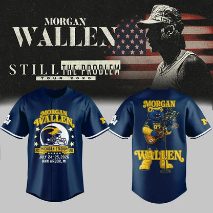 Morgan Wallen x Michigan Football Still The Problem Tour 2026 Limited Jersey NN | TX45