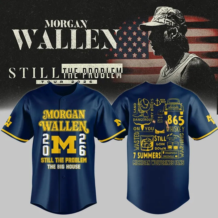 Morgan Wallen x Michigan Football Still The Problem Tour 2026 Limited Jersey NN v5 | UO32